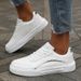 2025 Women's Black Sneakers Stylish Low Top Design Comfortable Lace Up Fit Versatile Casual Shoe Trendy Fashion Footwear_desvips.com