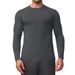 KOOSSOASIS Men's Seamless Sports Fitness Quick-Drying Breathable Long-Sleeve T-Shirt For Yoga Running Two-Tone Base Layer Top 7752_desvips.com