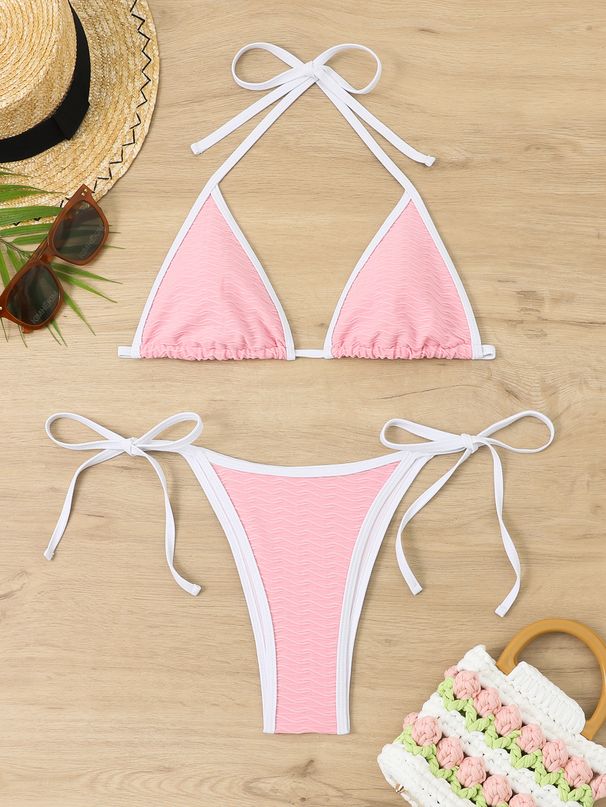 Sexy Bikini Set - 3 Piece Lingerie Style (Adjustable Straps Underwear Women's Swimwear Three Piece Suit)_desvips.com