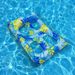 Leaf-Print Inflatable Lounge Chair With Grid Design & Backrest - Outdoor Floating Bed For Adults (Breathable PVC For Pool/Beach/Lake)_desvips.com