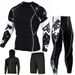 Men's Sports Fitness Clothing Sweat-wicking Running Marathon Tight-fitting Quick-drying High Elastic Two Three_desvips.com