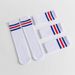Versatile Thin Black White Striped Knee High Socks For Children Women Preppy Style Mid Calf Soccer Socks Sports & Outdoor Accessories_desvips.com
