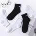Embroidered I HAVE Mid Calf Socks Unisex Unique Spring Summer Style Solid Color Black White Cotton Korean Street Fashion High Calf_desvips.com
