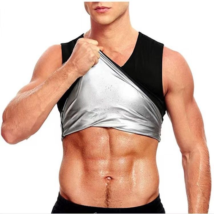 Large Size Men's Fitness Sweat Suit Sports Sauna Vest Zipper Corset Running Shaper For Bodybuilding_desvips.com