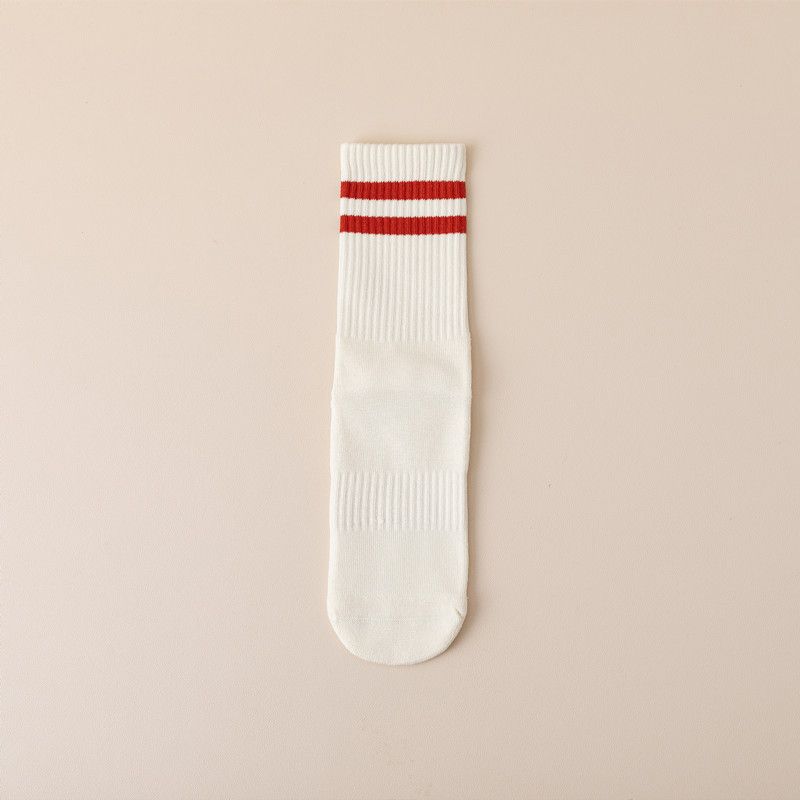 New Autumn And Winter Yoga Solid Color Women's Sports Socks, Silicone Non-slip Terry Sole, Cotton Mid-calf Socks For_desvips.com
