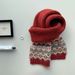 Fair Isle Vintage Green Knitted Wool Scarf For Women Korean Style Atmosphere Christmas Warmth Cold-Proof Neck Warmer_desvips.com