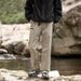 001 Spring And Autumn Trendy Brand Men's Quick-Dry Waterproof Cargo Paratrooper Functional Outdoor Hiking Casual Long Pants_desvips.com