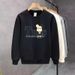 Trendy Autumn Winter Printed Long Sleeve Sweatshirt New Fleece Round Neck Men's Fashion Loose Casual Top_desvips.com