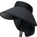UPF50+ Wide Brim Summer Cycling Protection Visor For Women UV Sun Hat Face Shield_desvips.com