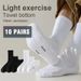 10pairs HLHYX Men's Cotton Deodorant Winter Towel Bottom With Mid-tube White Stockings Thickened Sports Basketball Socks_desvips.com