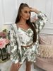 Women's Clothing camouflage irregular printed casual shorts three-piece suit _desvips.com