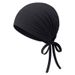 Adjustable Wide Brim Headscarf Base Hat Solid Color Silk Scarf Sun Protection Forehead Protector For Cycling Sports & Outdoor_desvips.com