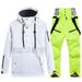 001 New Snowboarding Suit For Men Women, Couple Style, Winter Warm Thickened Korean Version Ski Jacket And Pants Double_desvips.com