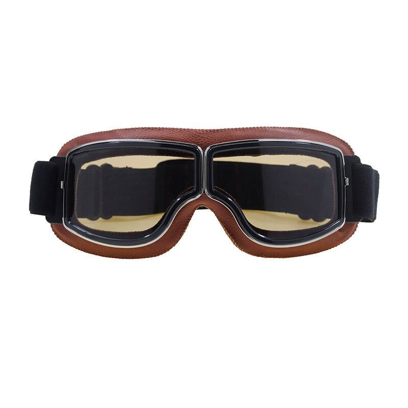 Retro Motorcycle Helmet Goggles Vintage Windproof Eyewear Glasses Or Cruiser_desvips.com