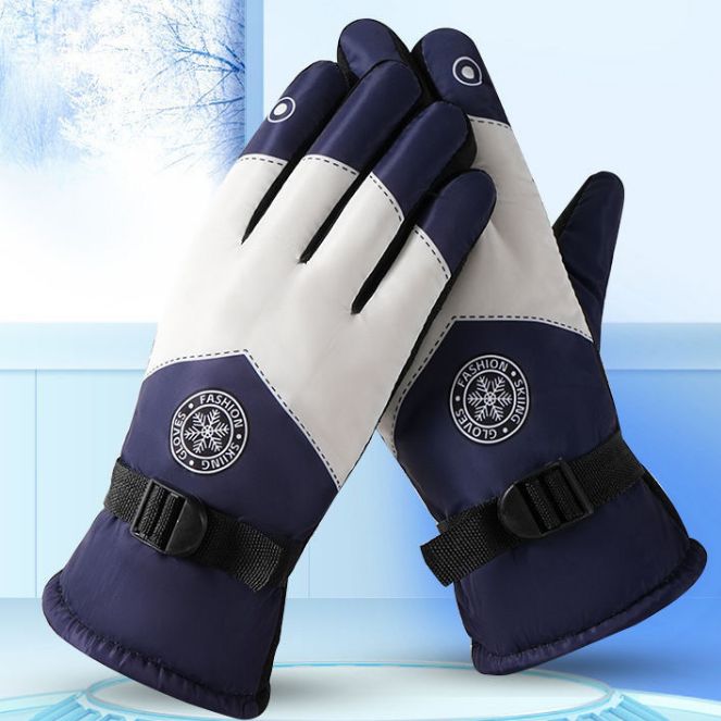 Aixiaoxiong Split Finger Ski Women Winter Warmth Cold Proof Plus Velvet Gloves Can Touch Screen Riding Anti Slip Men_desvips.com
