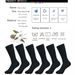 6 Pairs Men's Black Cotton Dress High Quality Long Calf Socks Autumn Winter Sweat Resistant Anti Odor_desvips.com