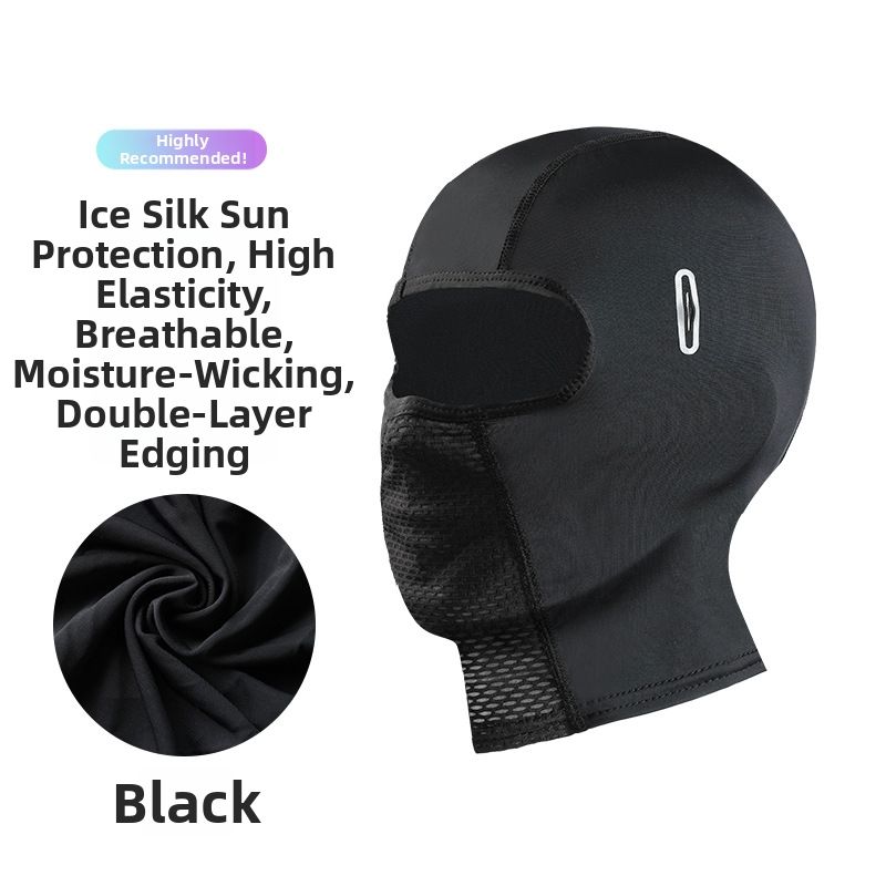 Men's Summer Ice Silk Full Face UV Protection Sun Protection Face Mask Breathable Fishing Hat Outdoor Riding Motorcycle Headgear_desvips.com