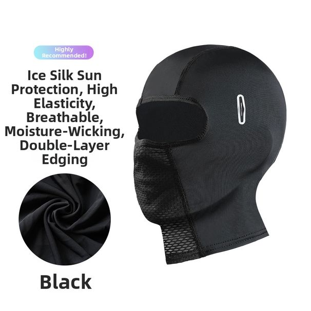 Men's Summer Ice Silk Full Face UV Protection Sun Protection Face Mask Breathable Fishing Hat Outdoor Riding Motorcycle Headgear_desvips.com