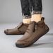 New Autumn Handmade Outdoor Design Sneakers Man Breathable Casual Leather Shoes Men Ankle Boots Fall Plus Size_desvips.com