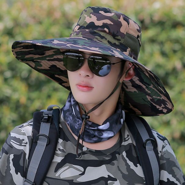 Men's Fishing Hat - Extra Wide Brim UPF 50+ Sun Protection For Summer Outdoor & Hiking - Unisex Design_desvips.com