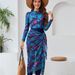 Muslim Swimwear 3 Piece Muslim Swimsuit Printed Conservative Beach Swimsuit + Chest Pad + Apron Scarf Separate_desvips.com