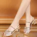 Open Toed Ddmywed Leg Loop Style Buckle Strap Sandal Summer Fish Mouth Dual Purpose External Wear Slippers Medium Heel_desvips.com