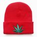 3D Embroidered Tree Leaves For Men And Women Students Pullover Beanie Warm Knitted Hat_desvips.com