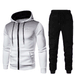 Men's Clothing Autumn and Winter New Men's Casual Cardigan Hooded Sweater 3D Printed Youth Men's Jacket Set_desvips.com
