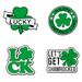 St. Patricks Day Party Brooch, Irish Shamrock Metal Badge_desvips.com