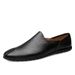 Spring and summer new first layer cowhide bean shoes casual trend men's shoes_desvips.com