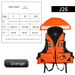 Jiaruist Sea Life Jacket Multi-Pocket Multi-Function Detachable Surfing Swimming Rock Fishing Buoyancy Vest Waistcoat_desvips.com