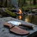 QASAS Handmade Hunting Knife With Full Tang Construction, 8.5-Inch Overall Length, Featuring A 4-Inch Stainless Steel Gut Hook Blade And A 4.5-Inch As_desvips.com