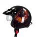 QIKE Motorcycle Carbon Fiber Retro For Men And Women American Style Cruiser Half With Inner Visor Three-Quarter Helmet_desvips.com