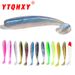 Lure Bait 12 Colors Colorful Two Color T Tail Soft Bait 1.8g/6.5cm Bait Simulation Fish Bait 10 Pieces Per Bag_desvips.com