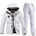 001 New Set For Men Women Couples Snowboard And Jacket Pants Warm Thickened Korean Style Ski Suit_desvips.com