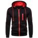 New Cardigan Zipper Hoodie Set Digital Casual Sports Solid Color Men's Sweatpants_desvips.com