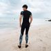 2026 New Adult Men's Two-Piece Swimsuit Set, Tight-Fitting Short-Sleeve Swimwear For Beach Surfing, Wholesale From_desvips.com