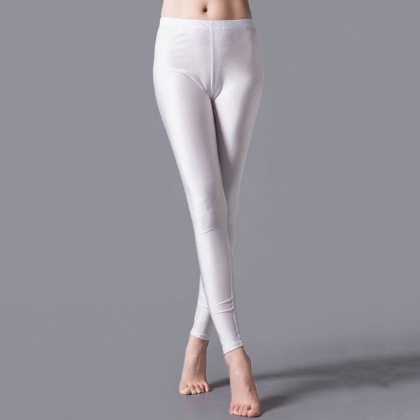 Women's Milk Silk Glossy For Outerwear, Leggings, Yoga Thin Style, Slim Fit, Ankle-Length, Plus Size, Fluorescent Pants_desvips.com