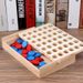 Wooden Three-dimensional Chessboard Box Four-in-a-row Children's Thinking Wooden Chess Set Parent-child Interactive_desvips.com