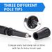 SFS*Outdoor Trekking Poles 4-section Light Weight Hiking Stick Adjustable Telescopic With Non-slip Rubber Base Aluminum Alloy Cane Stick【50-110cm】_desvips.com