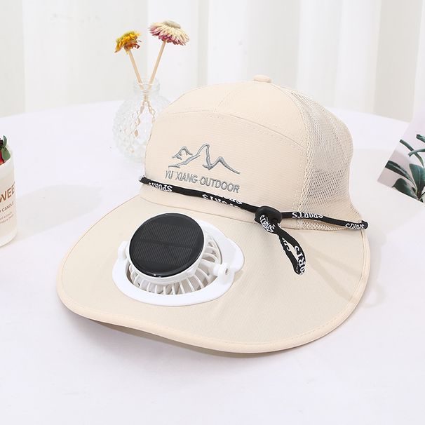 Adult Summer Solar Charging With Fan Men Fishing Outdoor Sunshade Sun Protection Wide Brim Mesh Hat For Women_desvips.com
