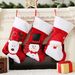 001 Qiaoding Decoration Big Red Christmas Eve Hanging Bedside Gift Bag Machine Embroidered Socks_desvips.com