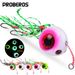Red Seal Head Lure Bait Sea Fishing Moon Lead Fish Bearded Squid With Double Hooks Luminous Iron Plate_desvips.com