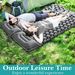 Lightweight Portable Outdoor Camping Foot-Pumped Moisture-Proof Double Sleeping Mat Nap Car Inflatable Mattress_desvips.com