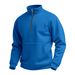 ActiveGo ActiveGo European And American Cross-Border Men's Waffle Autumn Casual Outdoor High Collar Half-Zip Pocket Pullover Long Sleeve_desvips.com