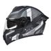 AD Electric Motorcycle Helmet, Men's And Women's Winter Motorcycle Full Face Helmet, All Season Safety Helmet, 3C Certified Flip Up Helmet_desvips.com