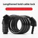 Bicycle Anti-theft Combination Lock Five-digit Bicycle Lock Portable Bold And Longed Steel Cable With Bracket Car Lock_desvips.com