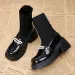 Platform Knitted Womens Snow Boots High Heels Beaded Leather Ankle Shoes 2025 Trend Winter Pump Wearing Socks Botas_desvips.com