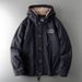 Men's Winter Fleece-Lined Hooded Jacket - Soft Cotton Outerwear With Thick Warm Padding, Lightweight & Comfortable For Outdoor Travel_desvips.com