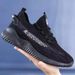 New Men's Summer Woven Flat Trendy Casual Running Shoes, Breathable Lightweight Sports Shoes For Men And Women_desvips.com